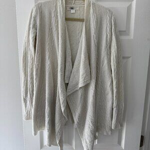 Barefoot Dreams CozyChic Cable Knit Draped Open Cardigan